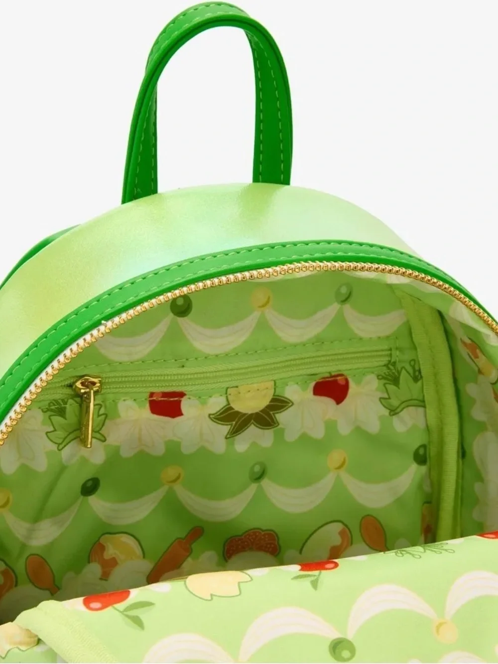 Loungefly Green Princess Apple Floral Mini Backpack